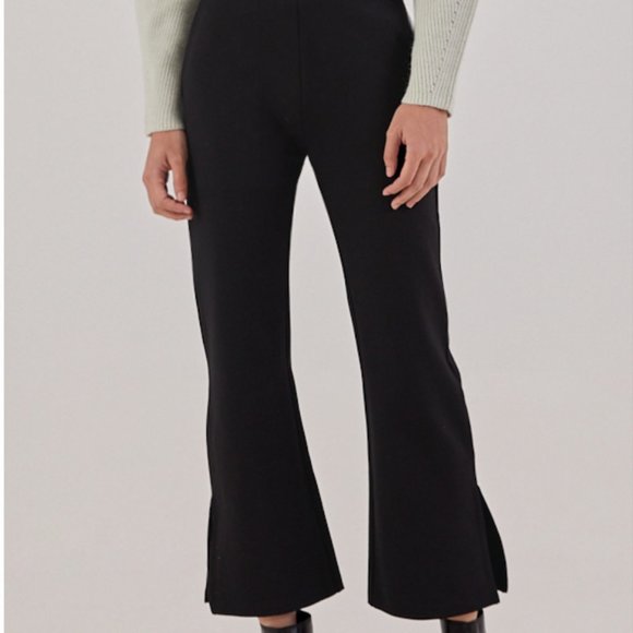 LoveBonito Zaida Kick Flare Side Slit Trousers - Picture 2 of 8